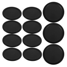 20Pcs Plastic Ice Hockey Pucks Black Durable Desktop Game Accessories