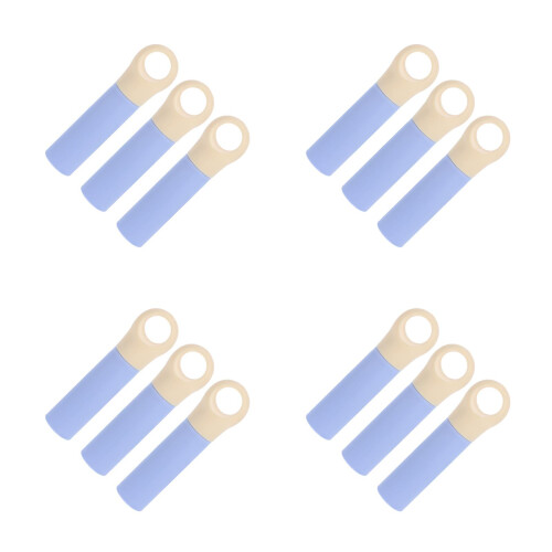 12Pcs Comfortable Sky-Blue Replacement Grips for Broom and Mop Handles