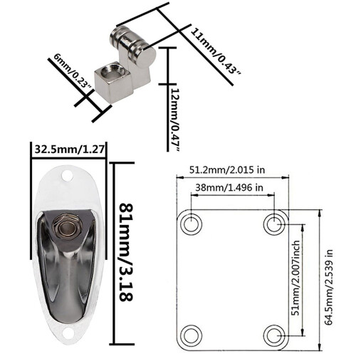 Guitar String Tree & Replacement Metal Hardware for Electric Strat Guitar 1