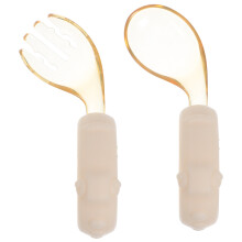 1Set Babys Gabelset Beige Sicherem Ppsu Material