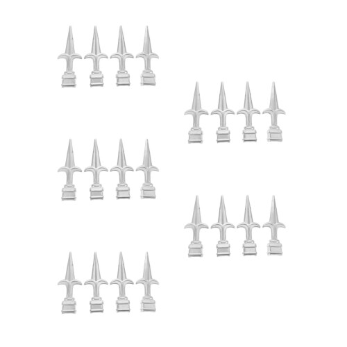 20Pièces De Clôture Argenté Portail