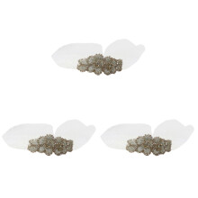 3Stk Leichter Mesh Haarschmuck Weiß Damen Kopfbedeckung