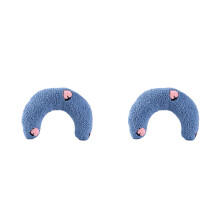 2Pcs Blue Comfortable U-Shape Pet Sleeping Pillow for Neck Support