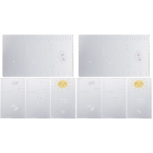 2Sets Messleiste Kinderzimmer Silber Wachstumsdiagramm Wand