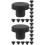 40Pcs Silicone Plugs for Holes Black Durable High Temperature Stoppers 1
