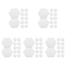 100Pièces -Places Hexagonaux En Clair Pour Événements