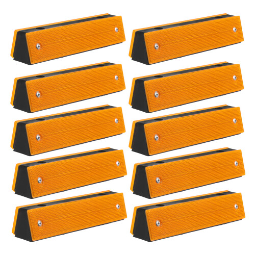 10Pièces Réflecteurs Routière Multicolores En Polycarbonate