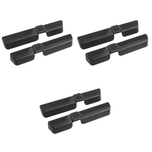 6Pcs Black Air Vent Covers for Car ABS Material Durable Self-Adhesive