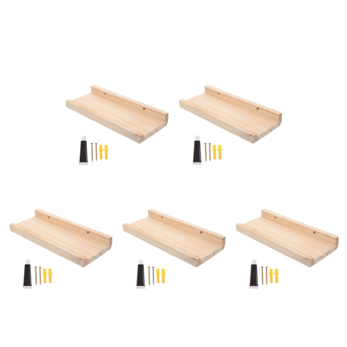 5Pièces Étagères En Bois Beige Pour Bureau Maison