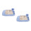 2Pièces Plateau Dîner Fibre Bambou Durable 8