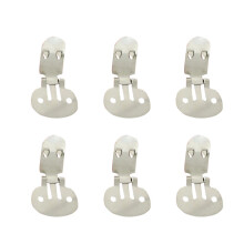 100pcs Diy Stainless Steel Shoe Clips Silver Flat