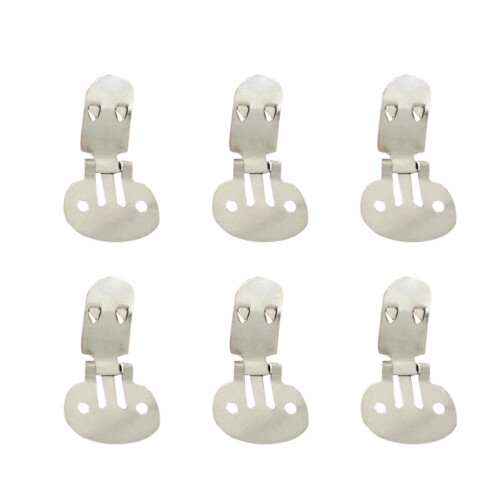 100pcs Diy Stainless Steel Shoe Clips Silver Flat