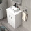 NES Home Nanuya White 600mm Bathroom Doors Vanity Unit Rectangle Ceramic Basin 3