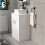 NES Home Nanuya White 600mm Bathroom Doors Vanity Unit Rectangle Ceramic Basin 4