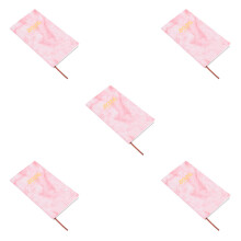 5Pièces Cahier Travail Rose PU Épais Planificateur Personnel Compact
