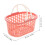 3 Pcs Small Plastic Baskets Organizer with Handle Handles Hamper Travel 2