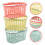 3 Pcs Small Plastic Baskets Organizer with Handle Handles Hamper Travel 7