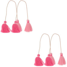 4Pièces Pompons Rose Pour Décoration Accroche-Sacs