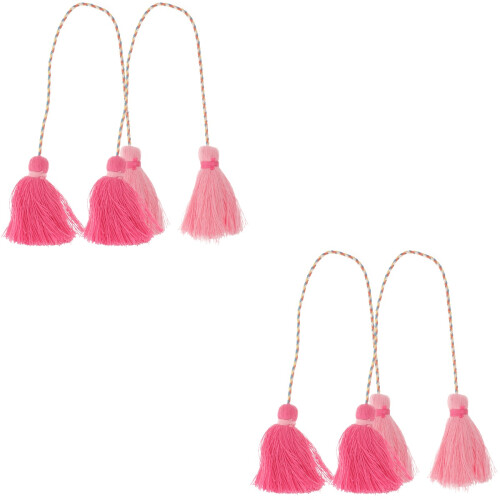 4Pièces Pompons Rose Pour Décoration Accroche-Sacs