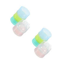 2Pcs Formula Dispenser 4-Compartment Milk Powder Storage Baby Feeding