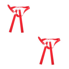 2Pcs Adjustable Red Football Flag Belts Durable Sports Training Gear
