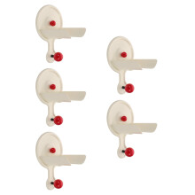 5Pcs Home Use Beige Hair Dryer Holder Wall Mount Carbon Steel Hooks