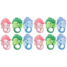 12Pcs Cartoon Animal Slap Bracelets Soft Plush Party Favors Wristbands