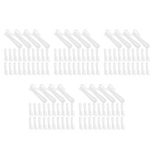 250Pcs White Plastic Adjustable Pleated Curtain Hooks for Drapes Home