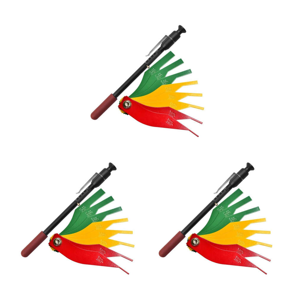 3Sets Vehicle Brake Pad Thickness Gauge With Tire Tread Depth Meter 3712395354480