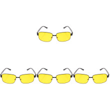 4Pcs Nighttime Driving Glasses Comfortable Fit Plastic Metal Frame