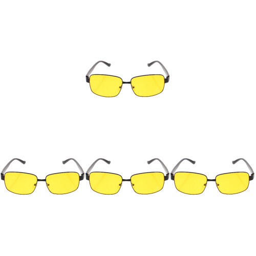 4Pcs Nighttime Driving Glasses Comfortable Fit Plastic Metal Frame