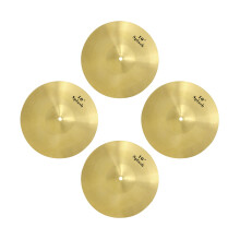 4Pcs Golden Metal Drum Cymbals for Practice Jazz Drum Easy to Carry