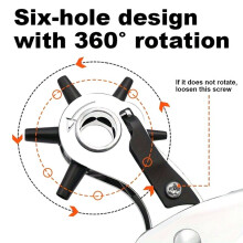 2-4.5mm Leather Hole Punch,Heavy Duty Revolving Eyelet Punch and A Hole Grinding Rod,Handy Belt Drilling Tool