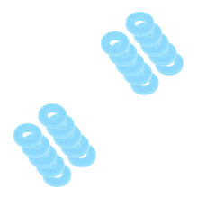 20Pcs Sky-Blue Silicone Guitar Strap Locks Non-Slip Strap Buckle Pads