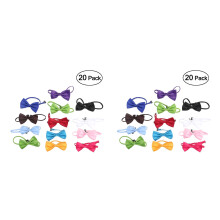 40Pcs Assorted Color Adjustable Bow Ties for Men Polyester Party Wear