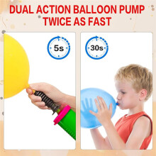 Portable Handheld Balloon Pump, Two-Way Double-Action Balloon Pump, Hand-Push Balloon Inflator. A
