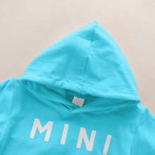 Girls' Cotton Hoodie and Jogger Set Sky Blue 3 Months