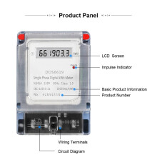 230V 5(60)A Wall-Mounted Single-Phase Household Electricity Meter KWh Power Consumption Electricity Measurement