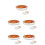 5Pcs White Ceramic Double Handle Baking Dishes for Roasting Cheese 1