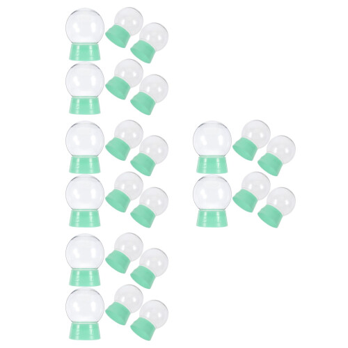 24Pcs Empty Plastic Snow Globes DIY Kit Clear Ball for Unique Decor