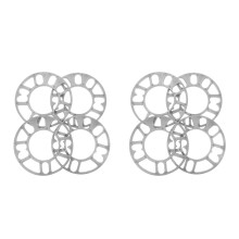 8Pcs Car Wheel Spacers Silver Alloy Aluminum 4 & 5 Stud Plates