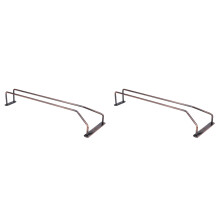 2Pcs Light Brown Wine Rack Stemware Holder Glass Hanger for Kitchen