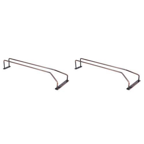 2Pcs Light Brown Wine Rack Stemware Holder Glass Hanger for Kitchen