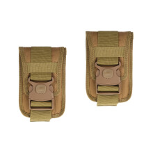 2Pcs Portable Khaki Phone Waist Pouch for Hiking & Travel