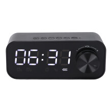 B126 Portable Bluetooth Speaker Alarm Clock 5W, 1200mAh, Black