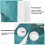 Turquoise Marble Blackout Curtain 84x42 in Thermal 5