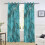 Turquoise Marble Blackout Curtain 84x42 in Thermal 6