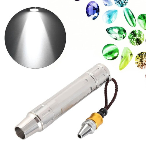 Gemstone Identification Flashlight, Portable Jade Tester Torch,  LED Light for Jewelry Appraisal White Light 1