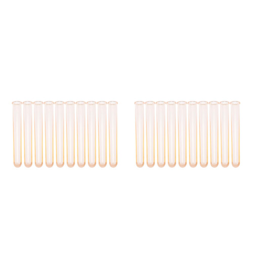 20Pcs Golden Acrylic Sample Tubes Multi-Function Laboratory Test Tubes