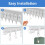 100Pcs Ceiling Curtain Track Rollers and Hooks Accessories Sets - 50 Pcs Smooth Rollers with 50 Pcs Metal S Hooks 4